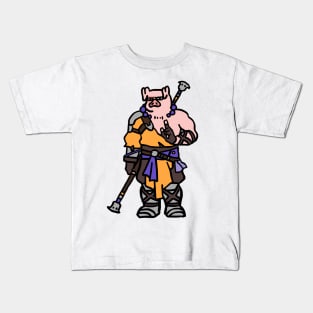 Fantasy Tabletop Piggy Monk Cute Kids T-Shirt